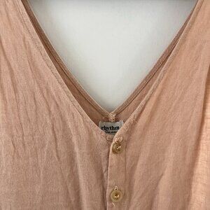 Rhythm Linen Jumpsuit Peach - Medium